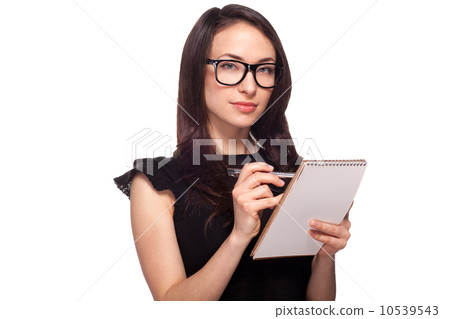 University student in glasses with notepad 10539543