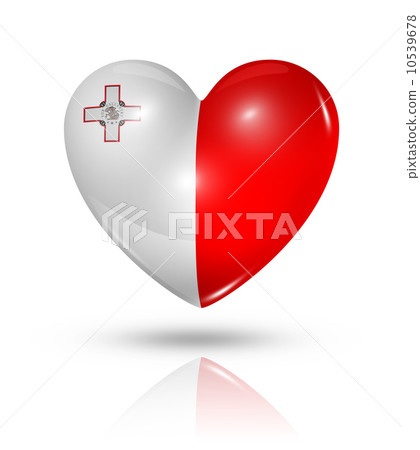 Love Malta, heart flag icon Love Malta, heart flag icon 10539678