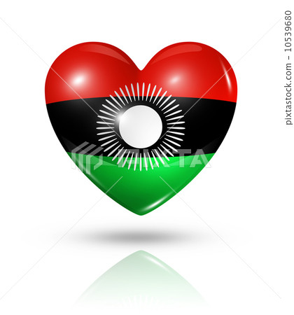 Love Malawi, heart flag icon 10539680