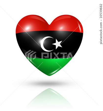 Love Libya, heart flag icon Love Libya, heart flag icon 10539682