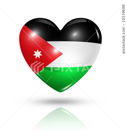 Love Jordan, heart flag icon 10539686
