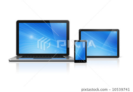 Laptop, mobile phone and digital tablet pc Laptop, mobile phone and digital tablet pc 10539741