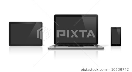 Laptop, mobile phone and digital tablet pc Laptop, mobile phone and digital tablet pc 10539742