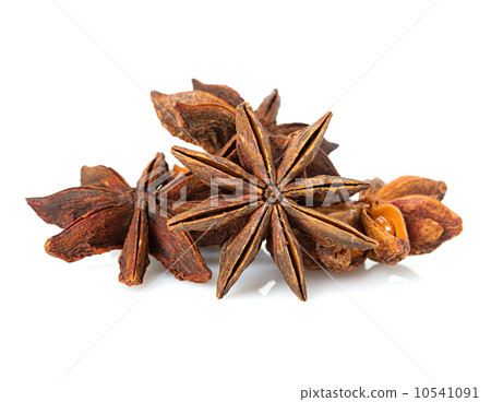 Anise stars on a white background Anise stars on a white background 10541091