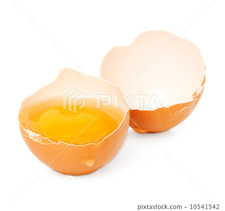 Broken egg isolated Broken egg isolated 10541542