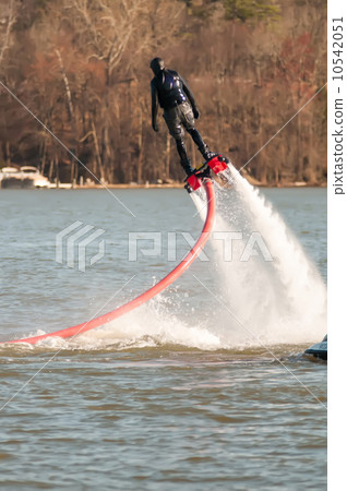 extreme sports of water jetpack flyboarding 10542051