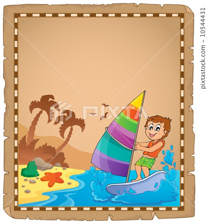 Parchment with travel theme 5 Parchment with travel theme 5 10544431