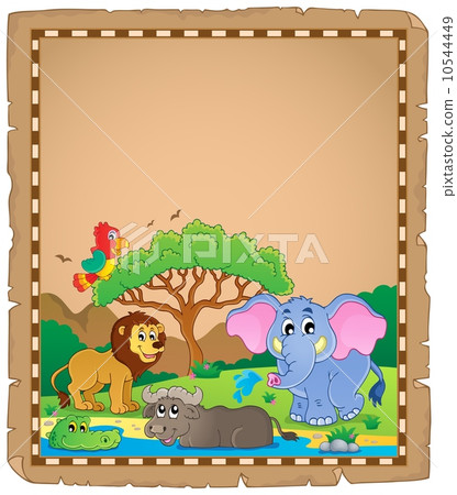 Parchment with African animals 2 Parchment with African animals 2 10544449