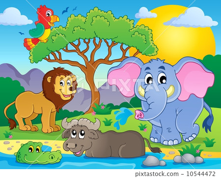 Cute African animals theme image 9 10544472