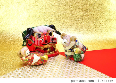 New Year's card 2015 · Handmade Japanese paper finish "Family of sheep" · Hemp leaf pattern and three others Japanese paper back side position postcard correspondence ratio 10544556