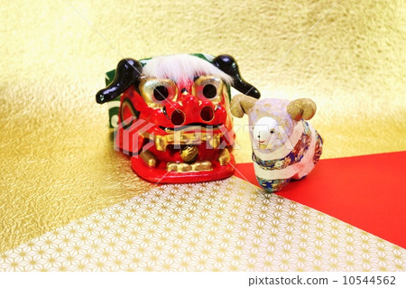 New Year's cards 2015 - Hand made Japanese paper finish "One Ram" and three lionesses / hemp leaves pattern and three other Japanese paper back lateral position postcard correspondence ratio New Year's cards 2015 - Hand made Japanese paper finish "One Ram" and three lionesses / hemp leaves pattern and three other Japanese paper back lateral position postcard correspondence ratio 10544562