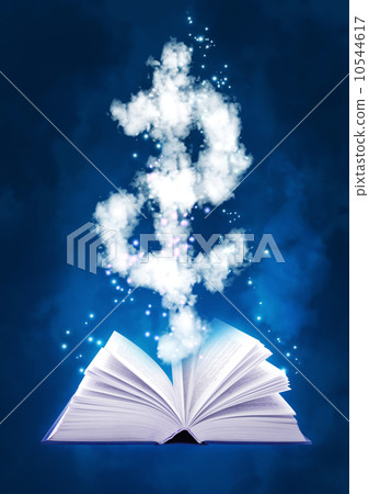 Magic book and dollar symbol Magic book and dollar symbol 10544617