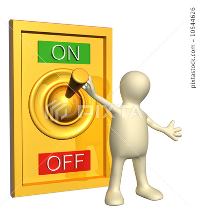 3d puppet, turned lever on position on 10544626