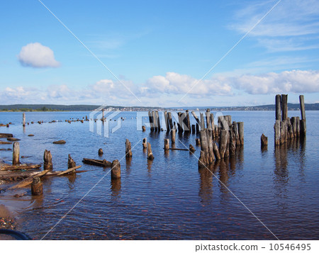 old pile on the lake 10546495