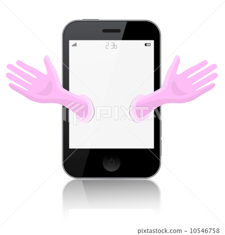 Smartphone - Cell Phone Vector Illustration Isolated on White Background Smartphone - Cell Phone Vector Illustration Isolated on White Background 10546758