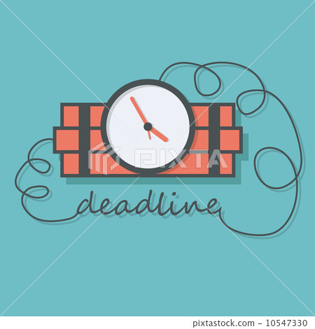 Time bomb with wire as deadline words. 10547330