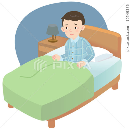 患有不安全感的男性失眠 患有不安全感的男性失眠 10549386