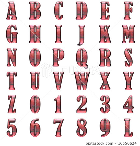 old metal alphabet on white background 10550624