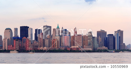 New York City Manhattan sunset 10550969