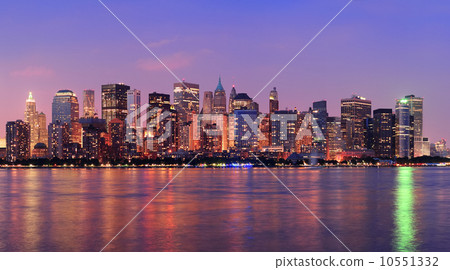 New York City Manhattan dusk panorama New York City Manhattan dusk panorama 10551332
