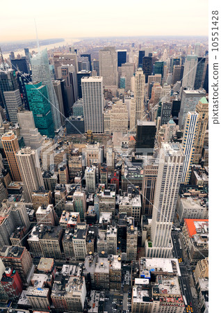 New York City Manhattan street aerial view 10551428