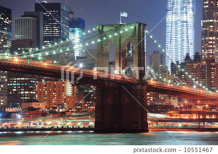 New York City Brooklyn Bridge closeup 10551467