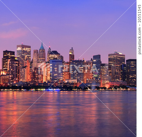 New York City Manhattan dusk panorama 10551545