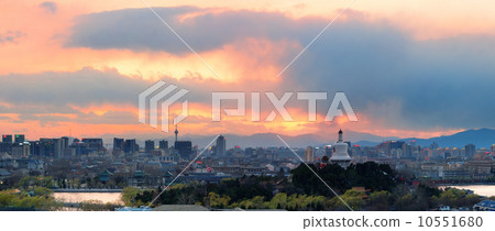 Beijing skyline at sunset Beijing skyline at sunset 10551680