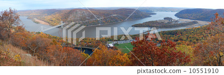 Autumn Mountain aerial view panorama 10551910