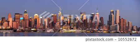 New York City Manhattan sunset panorama New York City Manhattan sunset panorama 10552672