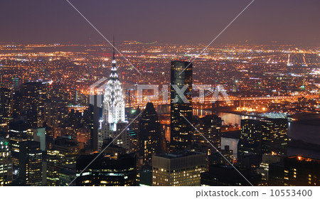 New York City Manhattan Chrysler building at night New York City Manhattan Chrysler building at night 10553400