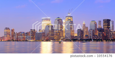 New York City Manhattan dusk panorama 10554176