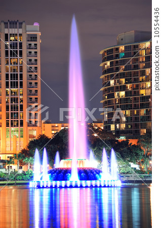 Fountain closeup in Orlando 10554436