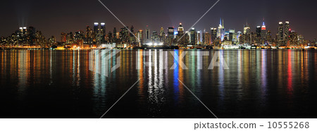 New York City Manhattan midtown skyline at night 10555268