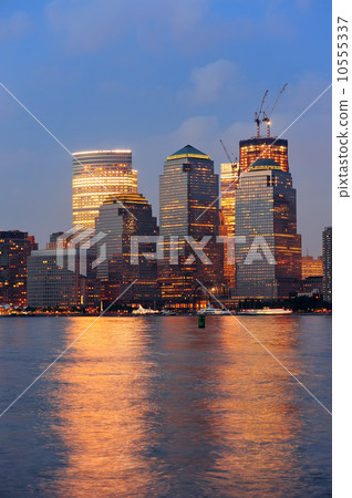 New York City Manhattan dusk panorama 10555337
