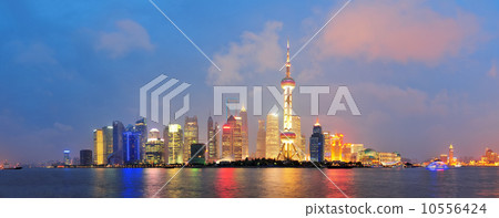 Shanghai skyline at night Shanghai skyline at night 10556424