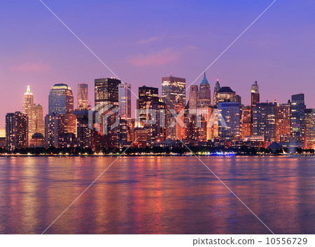 New York City Manhattan dusk panorama 10556729