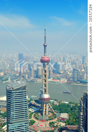 Shanghai aerial view 10557184