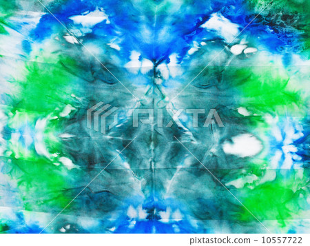 silk batik - abstract green blue spots ornament silk batik - abstract green blue spots ornament 10557722
