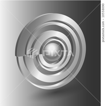 Abstract  3D shape icon 10558090