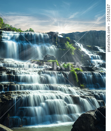 Tropical rainforest landscape with Pongour waterfall. Vietnam 10558287