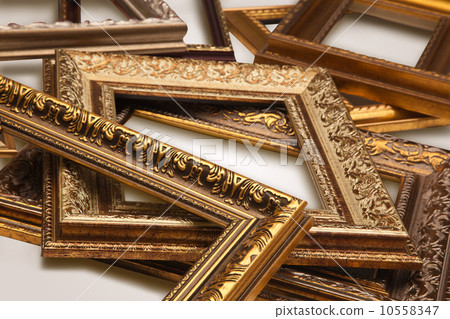 Heap of gold antique frames Heap of gold antique frames 10558347