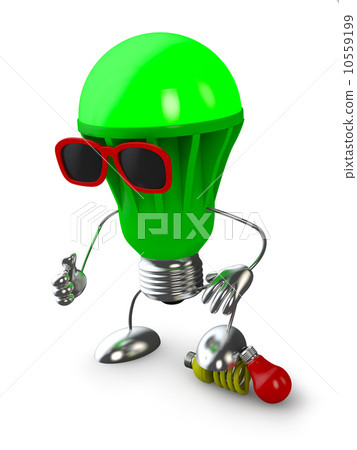 LED bulb lamp with glasses 10559199