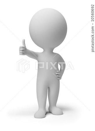 3d small people - positive pose 10560692