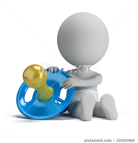 3d small people - child and the pacifier 10560968