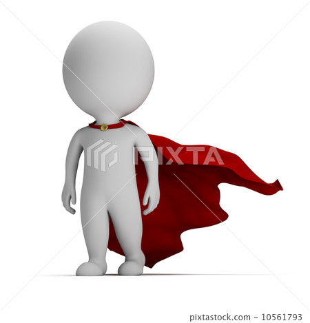 3d small people - brave superhero 10561793
