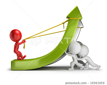 3d small people - teamwork and profit 3d small people - teamwork and profit 10561959