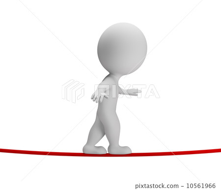 3d small people - on the rope 3d small people - on the rope 10561966