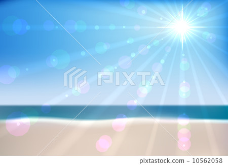 Summer sea beach vector background. EPS10 file. - Stock Illustration ...