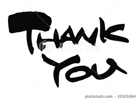 calligraphy writing, thank you, english 10563864